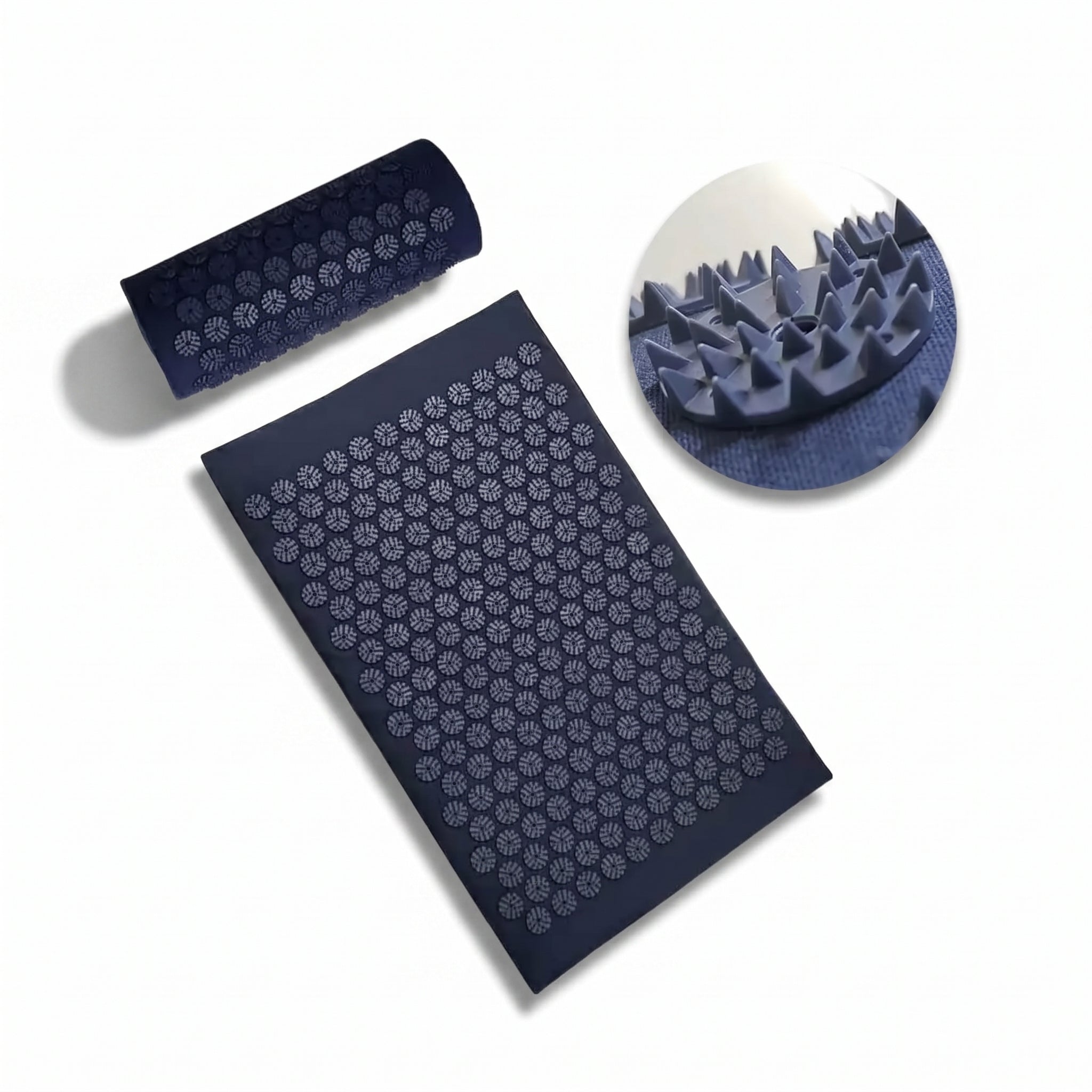 Acupressure Mat & Neck Pillow Set for Back & Neck Relaxation, Cotton & Foam Recovery Kit