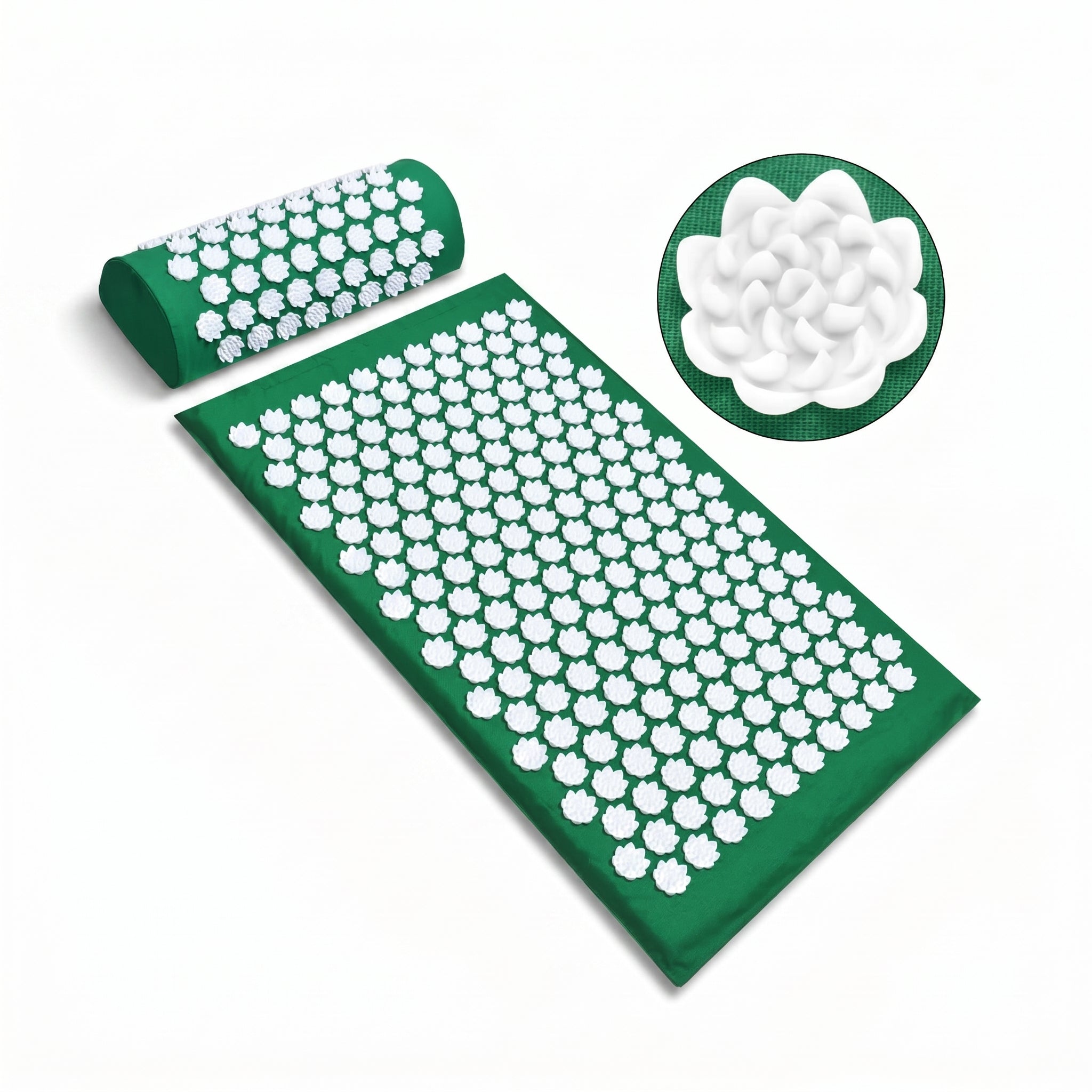 Acupressure Mat & Neck Pillow Set for Back & Neck Relaxation, Cotton & Foam Recovery Kit
