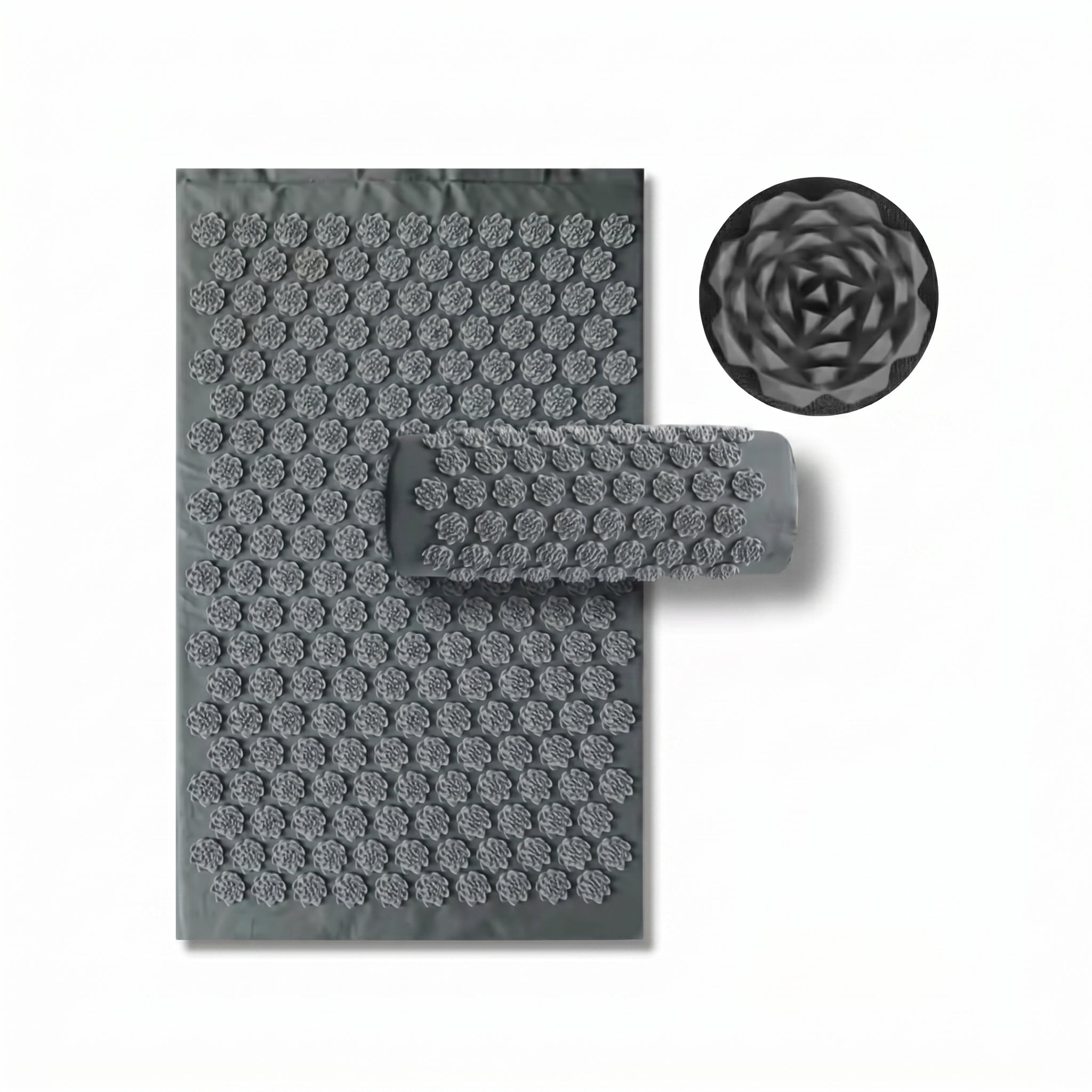 Acupressure Mat & Neck Pillow Set for Back & Neck Relaxation, Cotton & Foam Recovery Kit