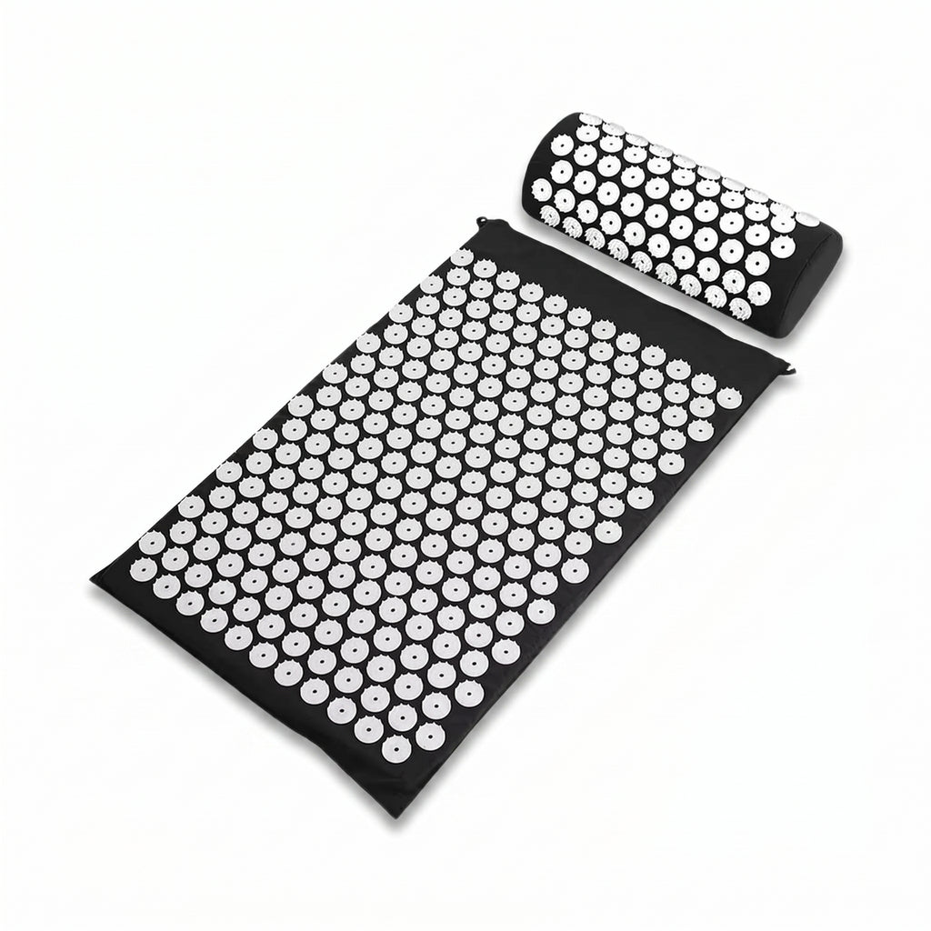 Acupressure Mat & Neck Pillow Set for Back & Neck Relaxation, Cotton & Foam Recovery Kit