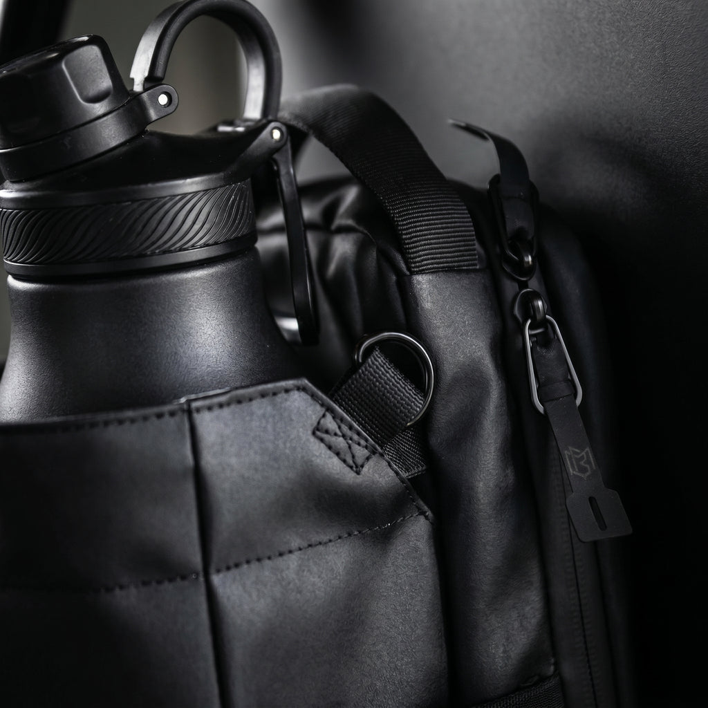 Magnetic Water Bottle Carrier Bag, Gym Locker & Rack Attachment with Phone Pocket - 64 oz Capacity