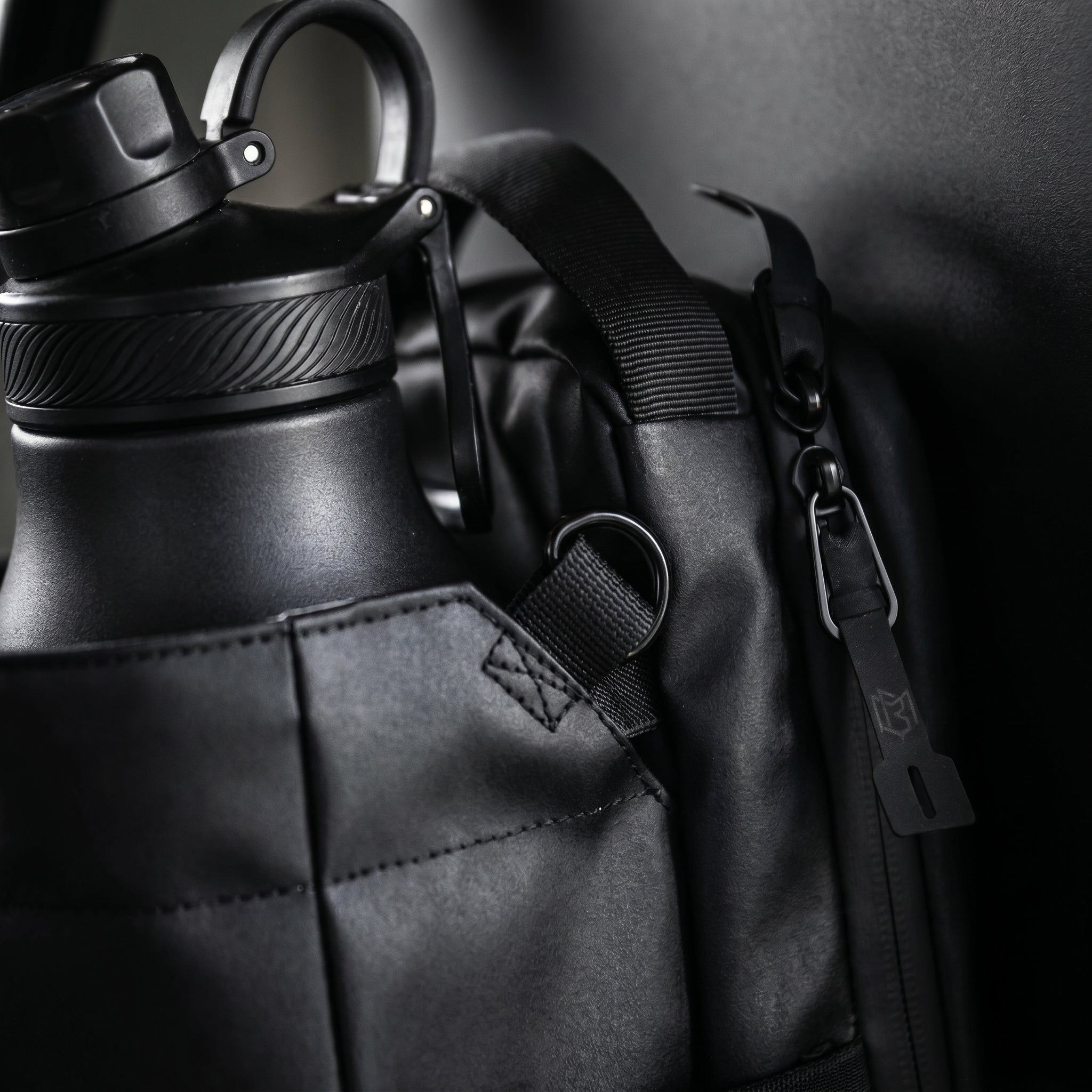 Magnetic Water Bottle Carrier Bag, Gym Locker & Rack Attachment with Phone Pocket - 64 oz Capacity
