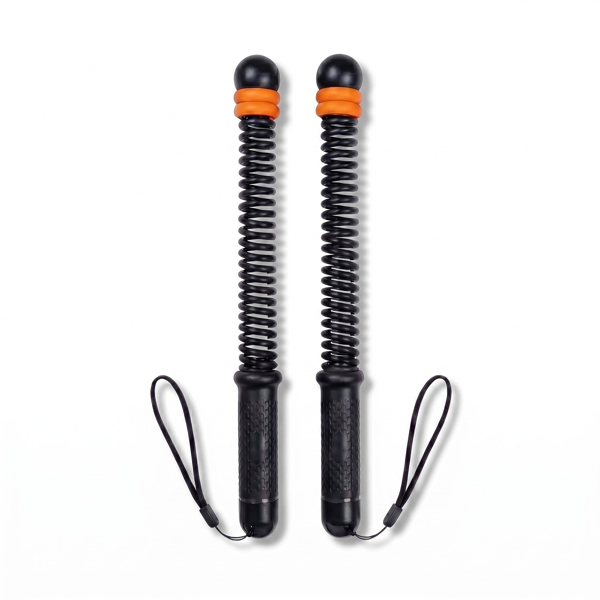 Cordless Battle Rope Training System, Adjustable Resistance Speed & Endurance Trainer - Orange & Black
