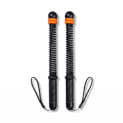 Cordless Battle Rope Training System, Adjustable Resistance Speed & Endurance Trainer - Orange & Black